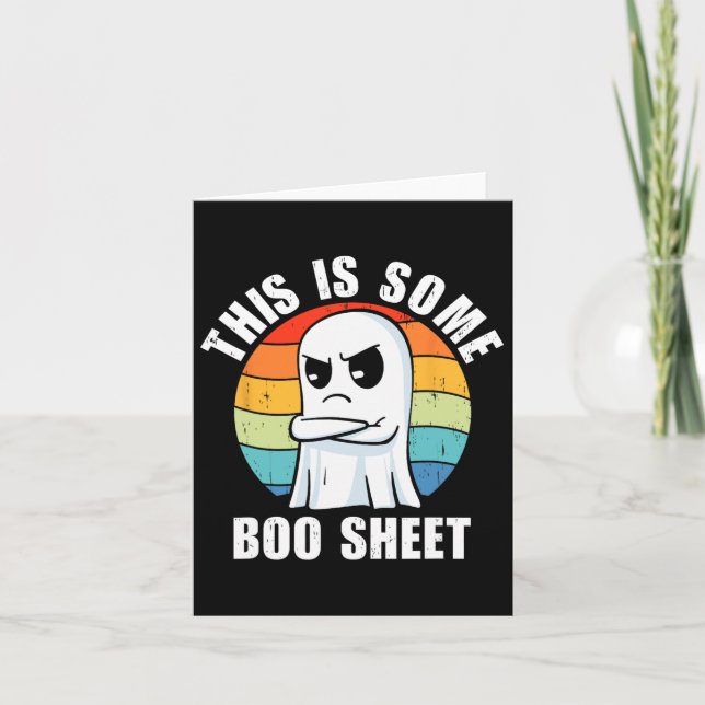Retro This Is Some Boo Sheet Cute Ghost Halloween  Card (Front)