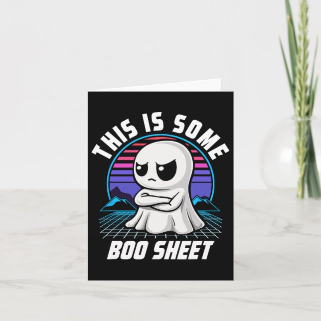 Retro This Is Some Boo Sheet Cute Ghost Halloween  Card (Front)