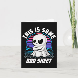 Retro This Is Some Boo Sheet Cute Ghost Halloween Card