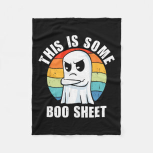 Retro This Is Some Boo Sheet Cute Ghost Halloween Fleece Blanket