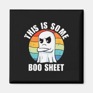 Retro This Is Some Boo Sheet Cute Ghost Halloween Magnet