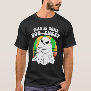 Retro This Is Some Boo Sheet Spooky Season Hallowe T-Shirt