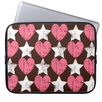 Retro Threadbare Hearts Stars Texture
