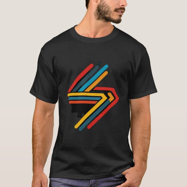 Retro Thunderbolt Graphic T-Shirt (Front)
