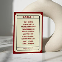 Retro Ticket Stub Wedding Seating Chart