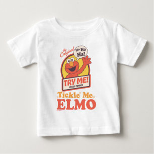 Retro Tickle Me Elmo Waving Graphic Baby T-Shirt
