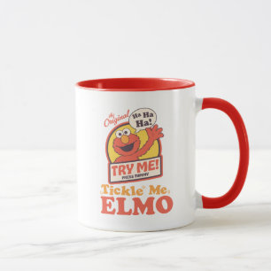 Retro Tickle Me Elmo Waving Graphic Mug