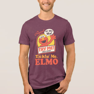 Retro Tickle Me Elmo Waving Graphic Tri-Blend Shirt