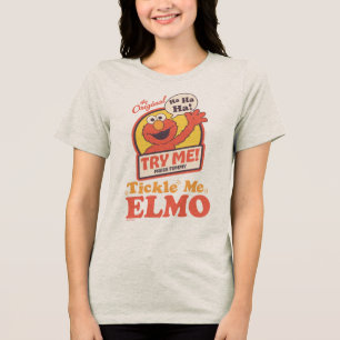 Retro Tickle Me Elmo Waving Graphic Tri-Blend Shirt