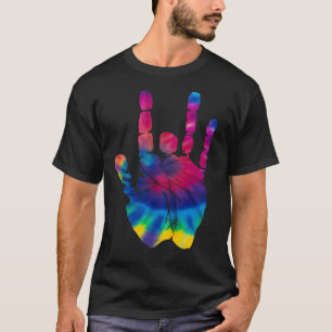 Retro Tie Die Jerry Garcia Hand T-Shirt