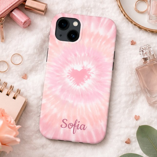 Retro Tie Dye Heart Signature  Case-Mate iPhone Case (Creator Uploaded)