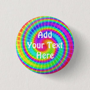 Retro Tie Dye Hippie Psychedelic 3 Cm Round Badge