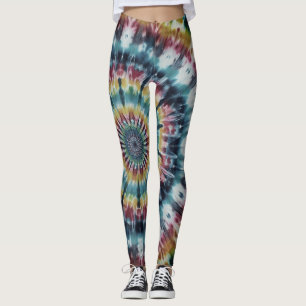 Retro Tie-Dye Style on a Pair of Customised Modern Leggings