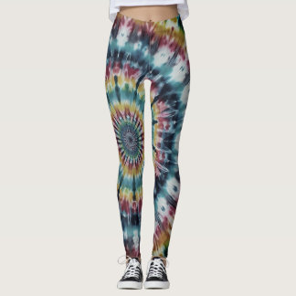 Retro Tie-Dye Style on a Pair of Customised Modern Leggings