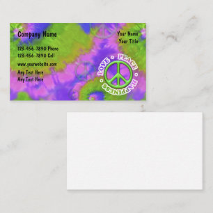 Retro Tie Dye Themed Business Card