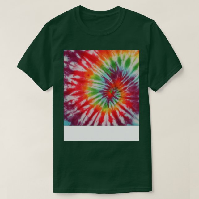 Retro Tie Dyed Pattern Colourful T-Shirt (Design Front)