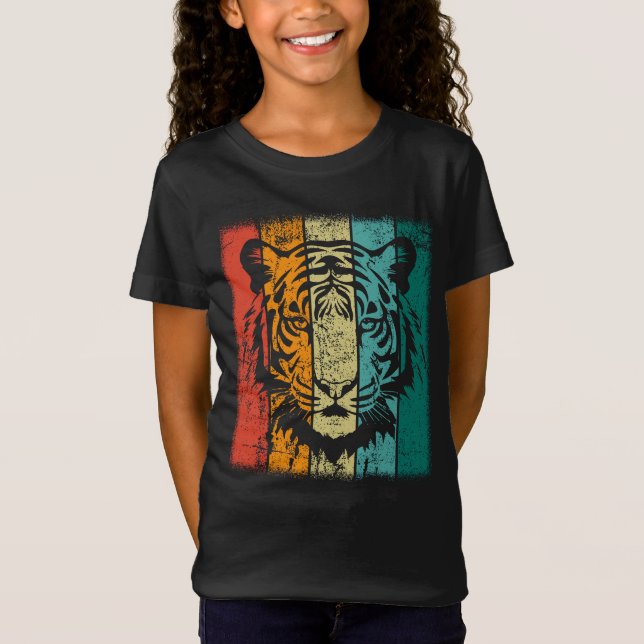 Retro Tiger Face T-Shirt (Front)