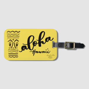 Retro Tiki Aloha Luggage Bag Tag