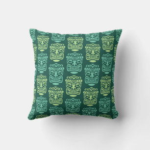 Retro Tiki Beach Bar Pattern Cushion