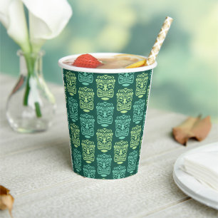 Retro Tiki Beach Party Paper Cups