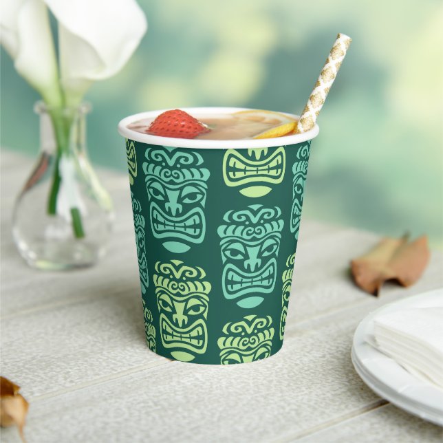 Retro Tiki Beach Party Paper Cups (Insitu)