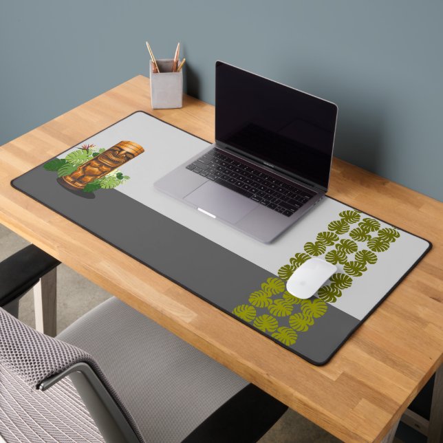 Retro Tiki Colour Block Desk Mat (Office 2)