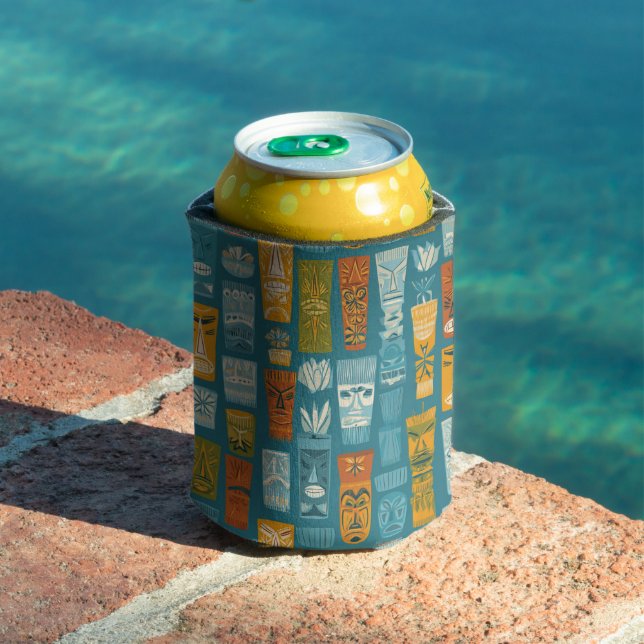 Retro Tiki Totems Can Cooler (In Situ Pool)