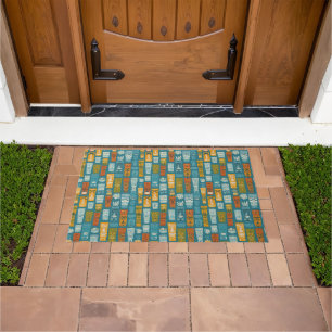 Retro Tiki Totems Doormat