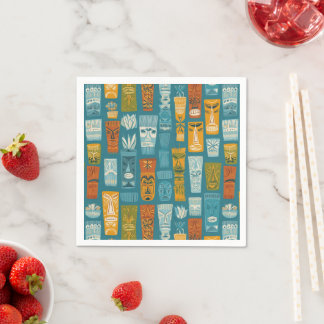 Retro Tiki Totems Napkin