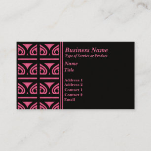 Retro Tiles Business Card, Pink Card