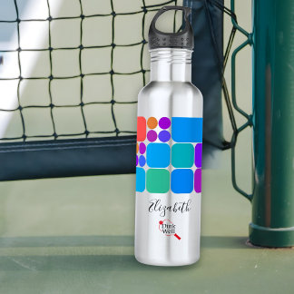 Retro Tiles Personalized  | Dink Well 710 Ml Water Bottle