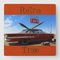Retro Time Wall Clock by RoseWrites