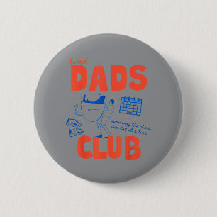 Retro Tired Dad Happy Fathers Day Funny Dad Papa 6 Cm Round Badge