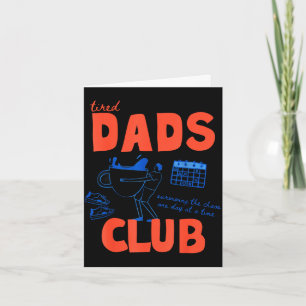 Retro tired dad happy father's day funny dad papa card