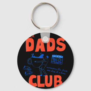 Retro tired dad happy father's day funny dad papa key ring