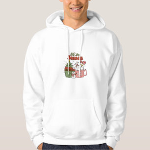 Retro Tis The Season Christmas Tree Coffee Snowman Hoodie