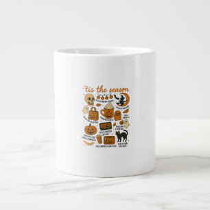 Retro Tis The Season Halloween Season Fall Large Coffee Mug