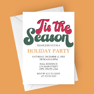Retro ’Tis the Season Holiday Party Invitation