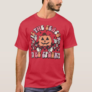 Retro Tis The Season To Be Spooky Floral Pumpkin H T-Shirt