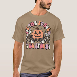 Retro Tis The Season To Be Spooky Floral Pumpkin H T-Shirt