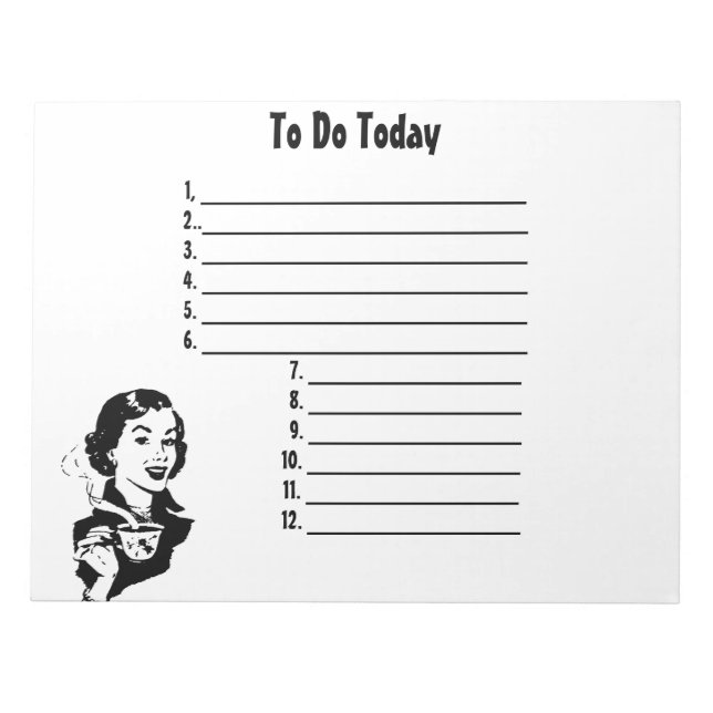 Retro To Do List Notepad (Front)