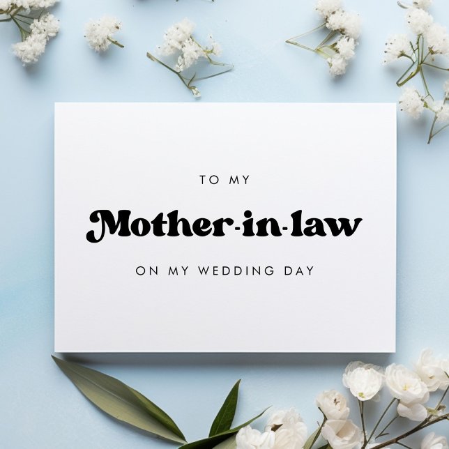 Retro To my mother-in-law on my wedding day card (Creator Uploaded)