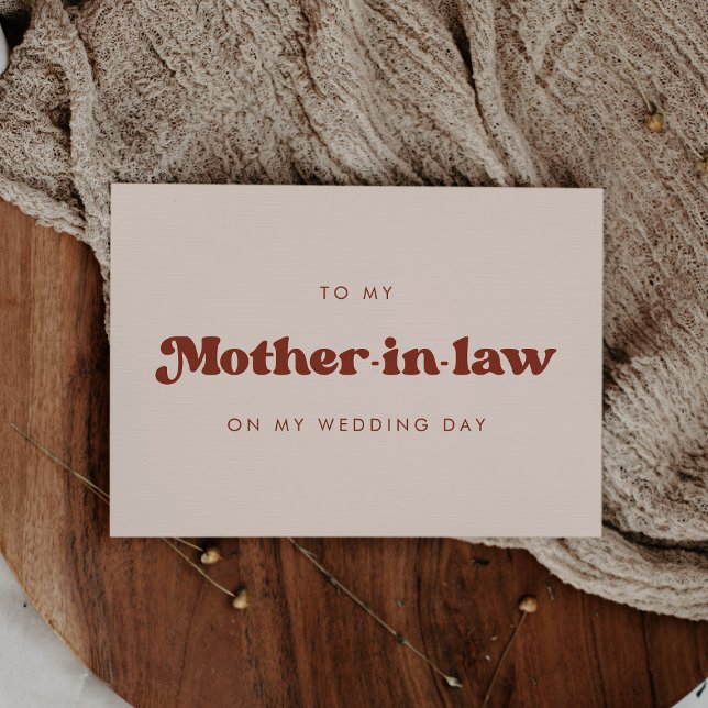 Retro To my mother-in-law on my wedding day card (Creator Uploaded)