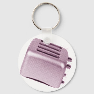 Retro Toaster - Pink Key Ring