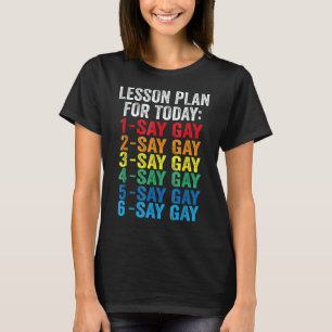 Retro Today Say Gay Rainbow Lgbtq Florida Gay Prid T-Shirt