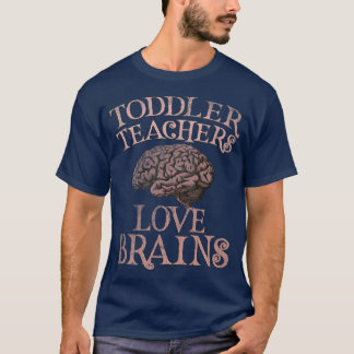 Retro TODDLER TEACHERS LOVE BRAINS This is My Scar T-Shirt