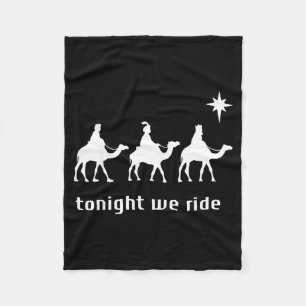 Retro Tonight We Ride Jesus Christians Religious C Fleece Blanket