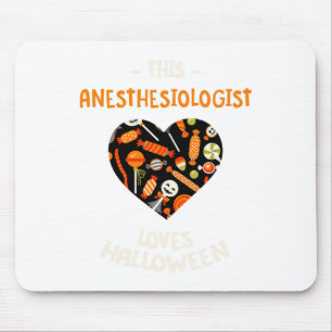 Retro Too Cute To Spook Ghost Witch Funny Hallowee Mouse Pad