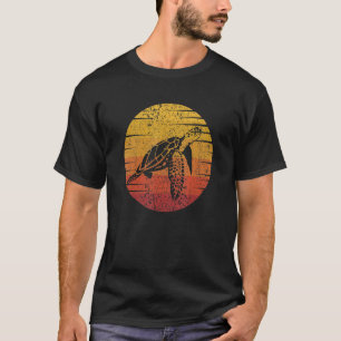 Retro Tortoise Painted Alligator Snapping  Turtle  T-Shirt