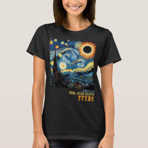 Retro Total Solar Eclipse 2024 Texas For Men Women T-Shirt